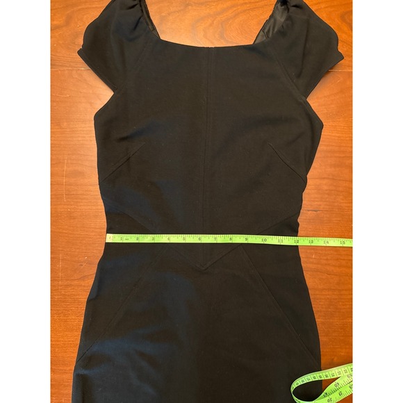 Diane Von‎ Furstenberg dress 2 Helen women's  black seam cap sleeve knee length - Picture 14 of 16